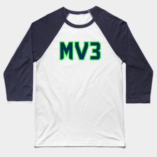 MV3 - White 2 Baseball T-Shirt